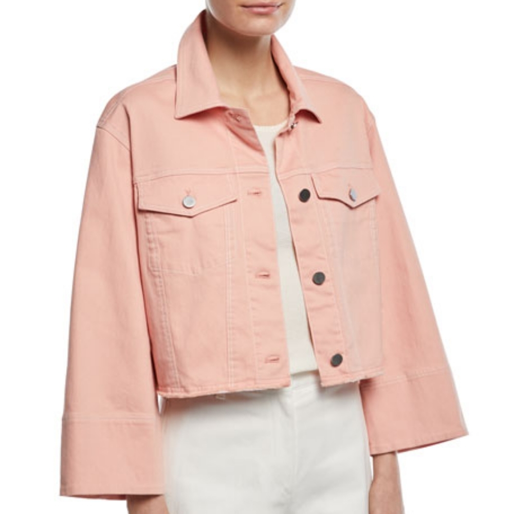 Branson Cropped Boxy Denim Jacket L